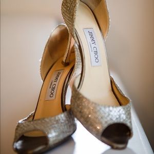 Jimmy Choo Logan Champagne D’orsay Heels